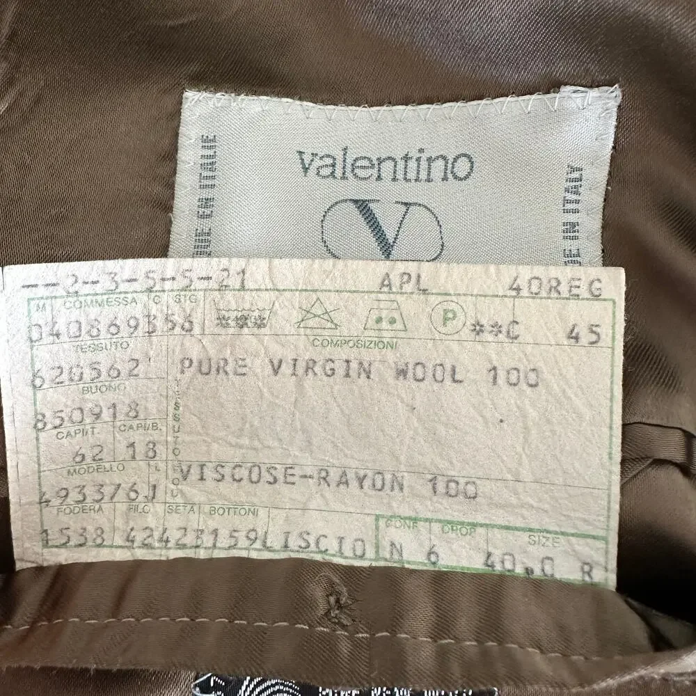 VALENTINO Vintage 1980's Wool Maxi Coat Size IT40 - Picture 4 of 16